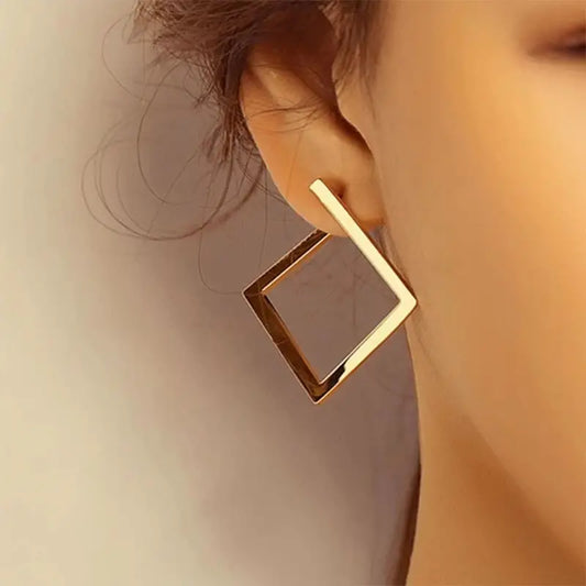 New Release Fashion Minimalistic Temperament Rhombus Earrings