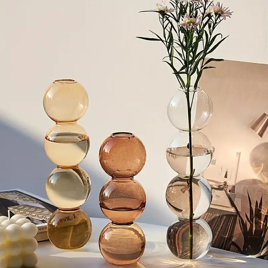 1pc, Nordic Style Glass Bubble Vase