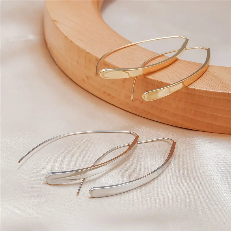 1 Pair Simple Stylish Long Threader Earrings, Perfect For Party And Banquet Decorations